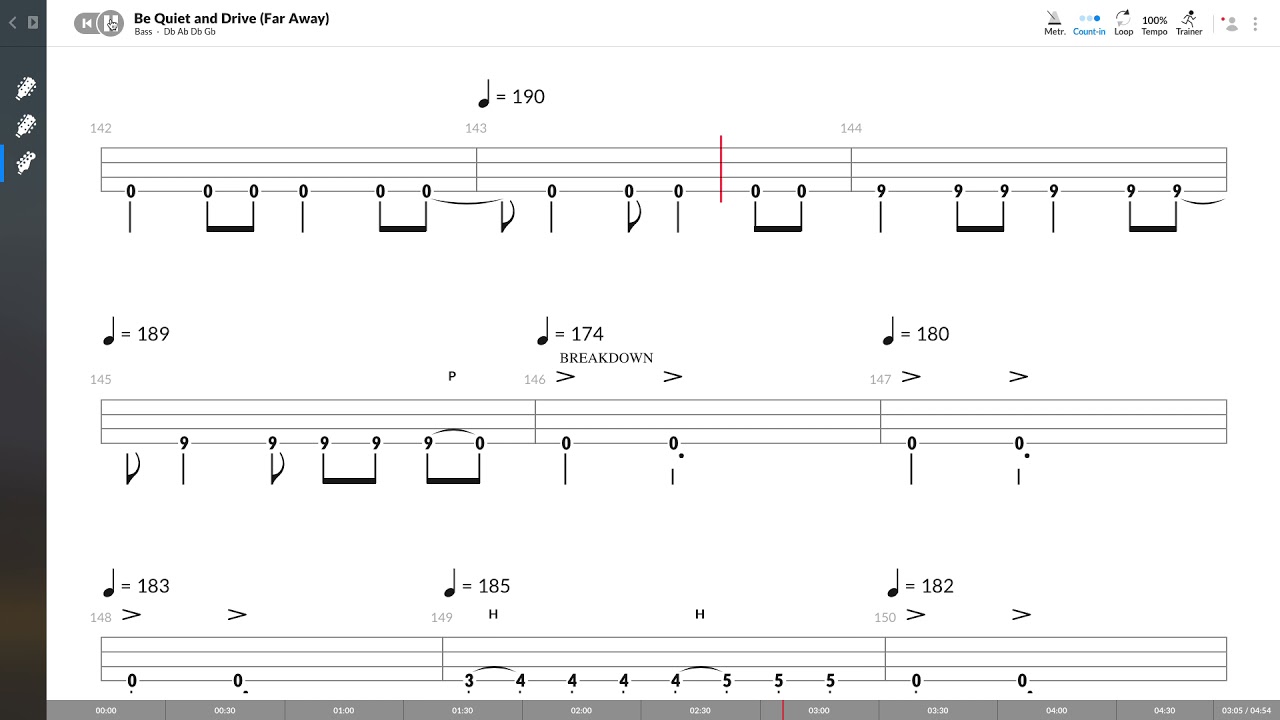 Deftones Be Quiet And Drive (Far Away) (BASS TAB PLAY ALONG) YouTube