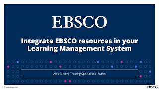 EBSCO LTI - embed library resources in your Learning Management System