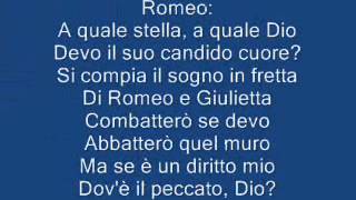 Video thumbnail of "il balcone romeo e giulietta ama e cambia il mondo con testo"