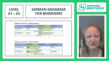 Lesson 1: Sentence Structure in Main Clauses - Learn German Grammar for Beginners (A1 / A2)