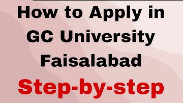HoW to Apply in GC University Faisalabad | How to Apply in GCUF | GCUF Admission | Updated Creater