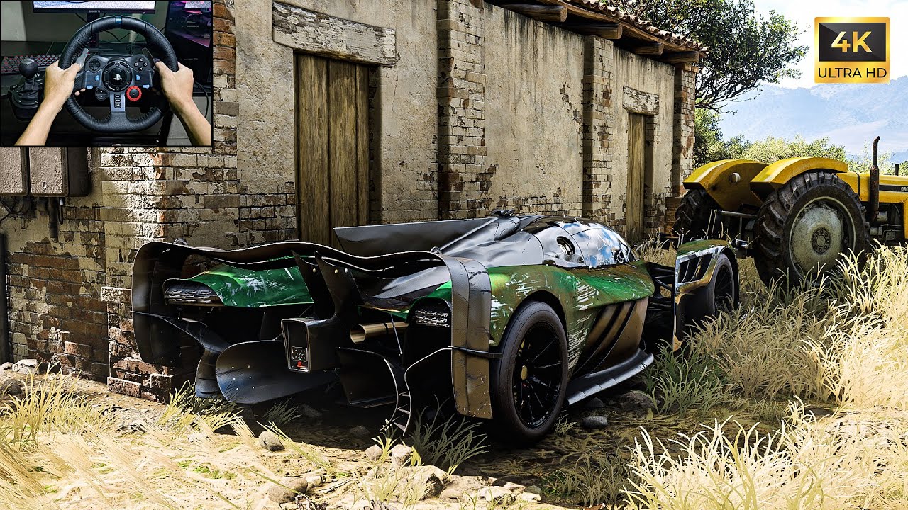 Rebuilding Aston Martin Valkyrie AMR PRO Forza Horizon 5 Logitech G29 Stering Wheel Gameplay