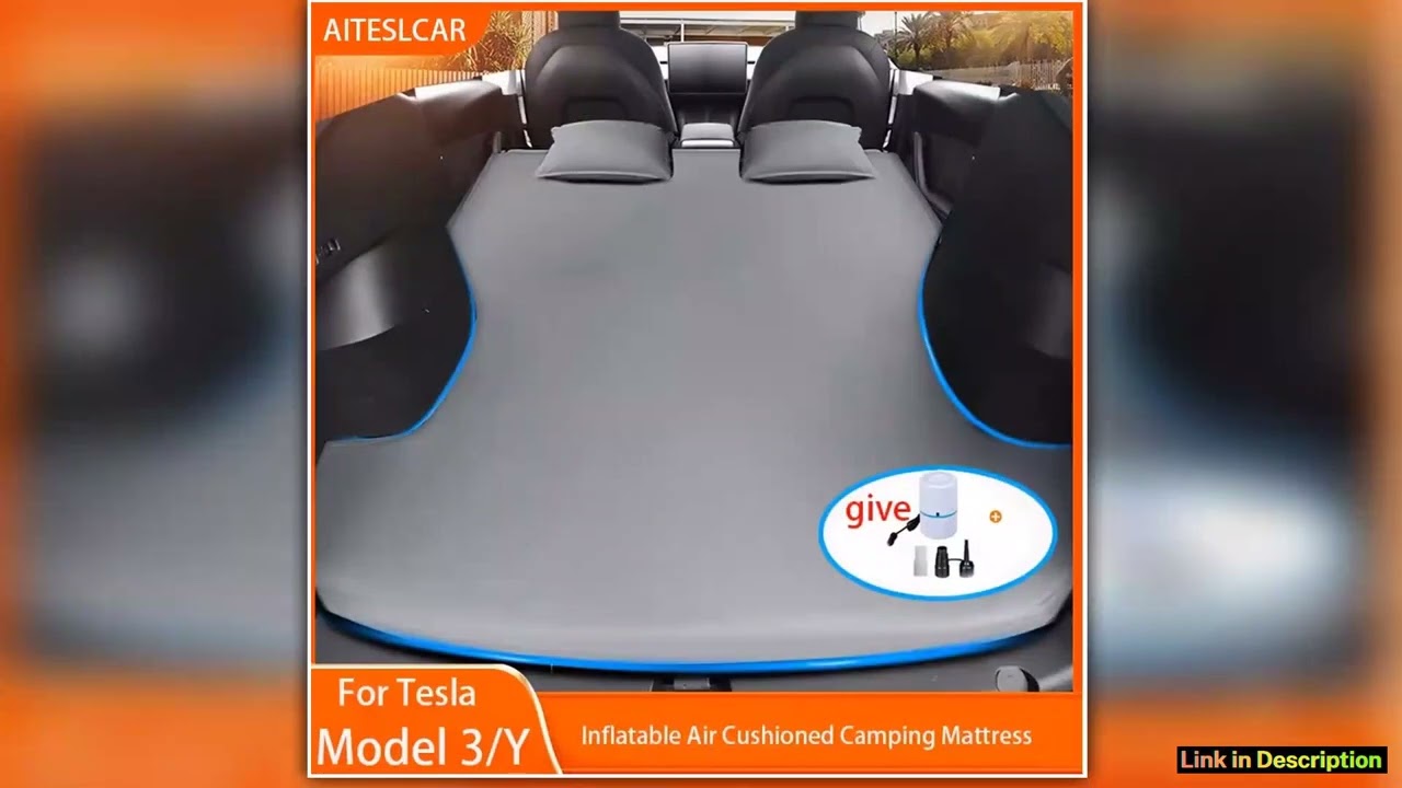 For Tesla Model 3 Model Y 20172025 Inflatable Air Mattress Outdoor Camping Inflatable Special Suede