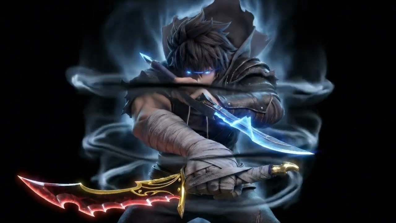 Sung Jin-Woo (Solo Leveling) – Shadow Monarch Dual Daggers | 3D Loop (Black Screen) 4K