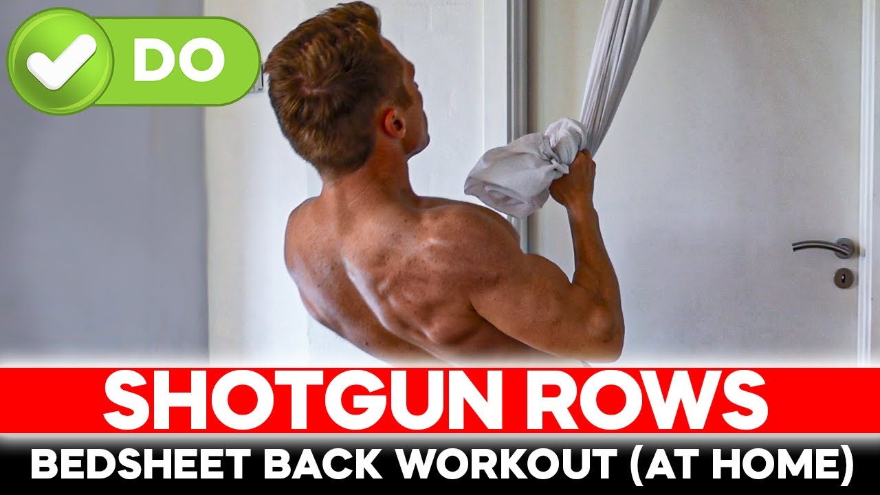 TRY THIS BEDSHEET ROW EXERCISE (HOME BACK WORKOUT) - YouTube