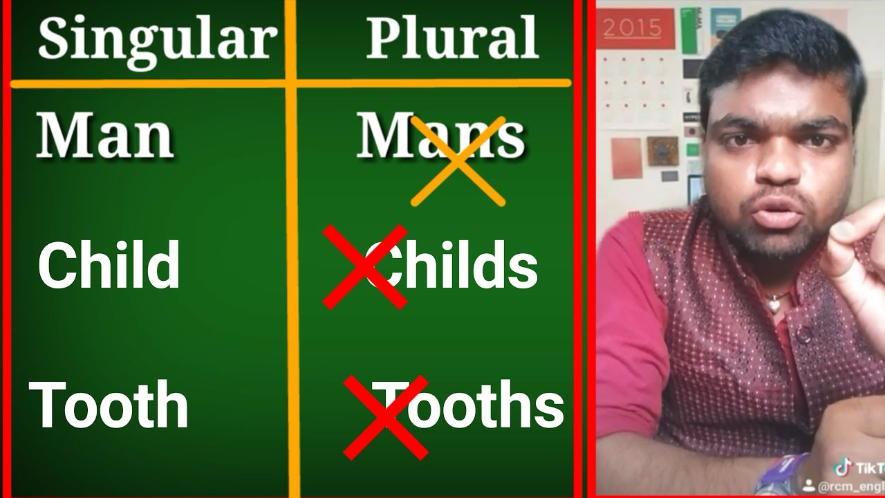 Singular And Plural Exceptional Plural jise aap hamesa galat banate