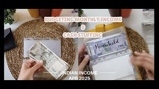 ✨MONTHLY BUDGET & CASH STUFFING✨ I INDIAN 9-6 FULL TIME JOB I APR 2025