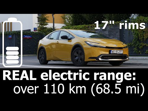 2024 Toyota Prius PHEV Prime Electric Range: City, Highway Real-Life mpkWh, kWh/100 km with 17" Rims