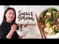 20 Minute Single Serving Soba Noodle Soup | Quick Dinner Recipes for One Person