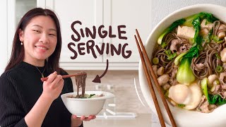 20 Minute Single Serving Soba Noodle Soup | Quick Dinner Recipes for One Person by Jasma Fusion Cuisine 8,417 views 1 year ago 4 minutes, 38 seconds