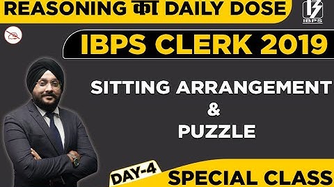 Sitting Arrangement Square Based & Tabular Puzzle | Day-4 | Reasoning | IBPS Clerk 2019