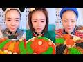 Colorful Roe Platters with Egg Toppings and Black Roe Bowl