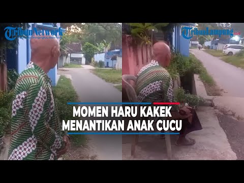 Momen Haru Kakek Menantikan Anak Cucu, Lambaikan Tangan saat Mobil Datang | @TRIBUNLAMPUNGNEWSVIDEO