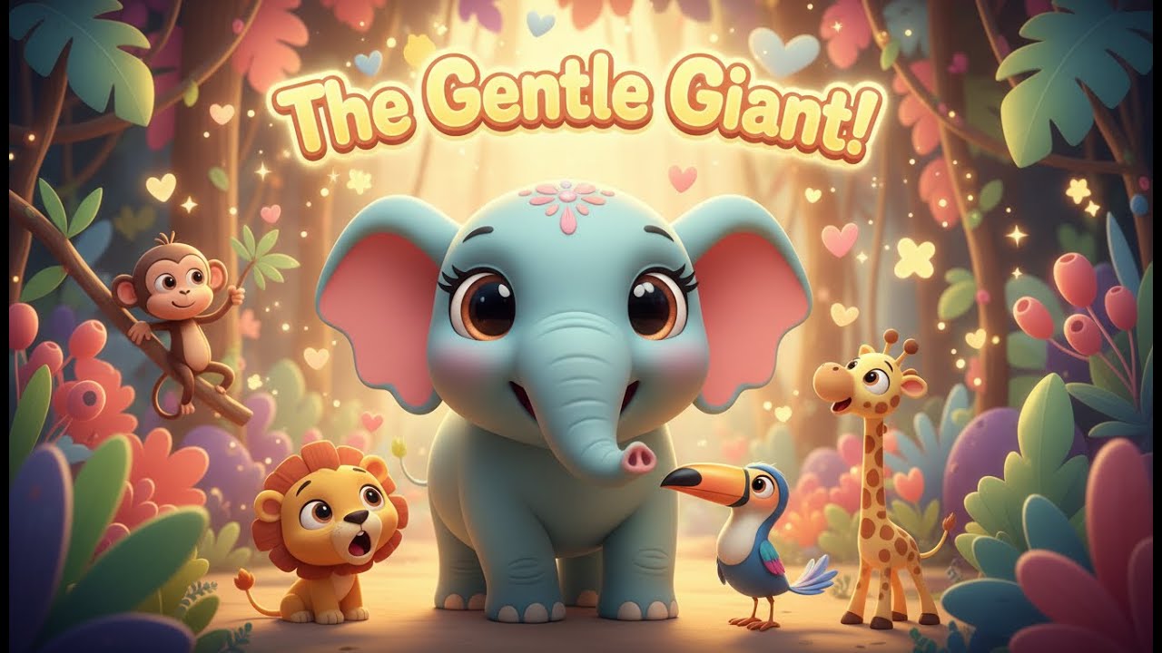 The Gentle Giant Elephant🐘💖 | Kids Moral Story | nursery rhymes for toddlers