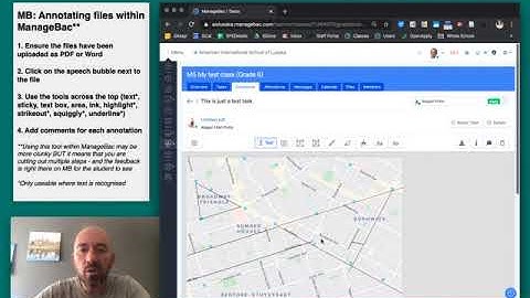 How to annotate files within ManageBac