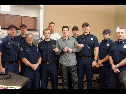 Crash survivor thanks firefighters