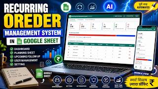 Recurring Order Management System in Google Sheets | Complete CRM & Follow-up Automation