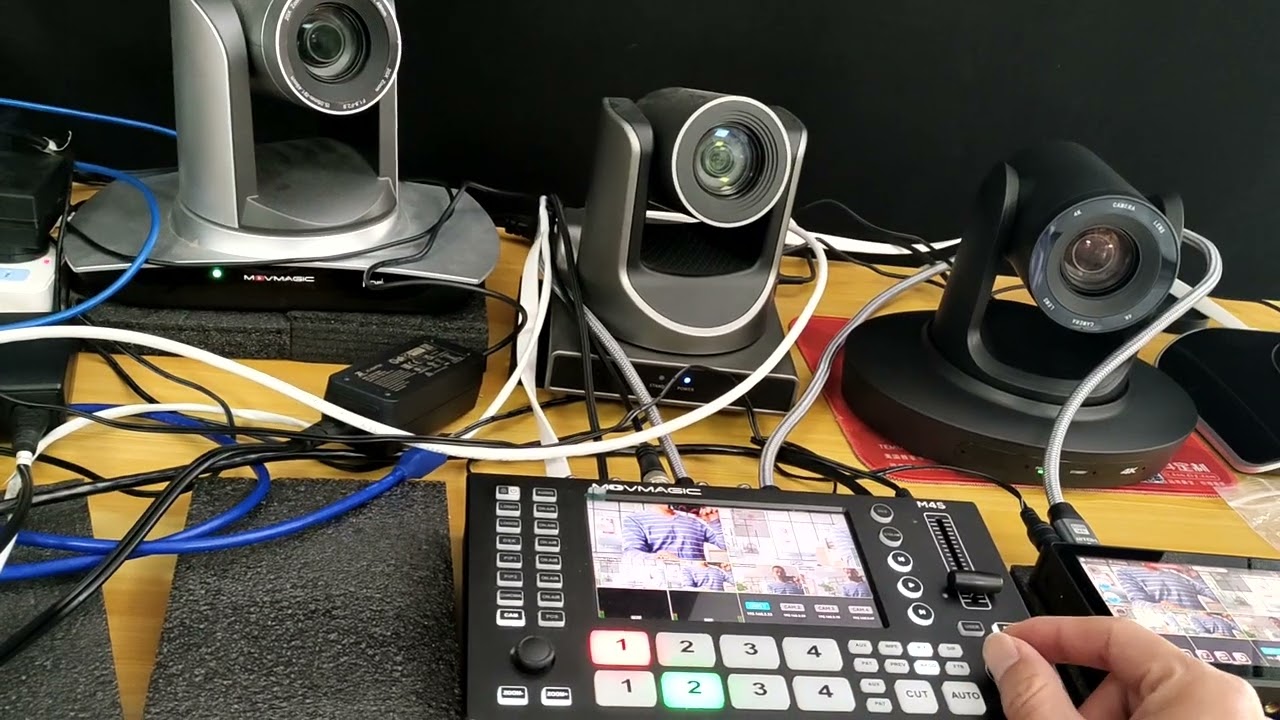 Movmagic M4S video switcher control multi ptz cameras