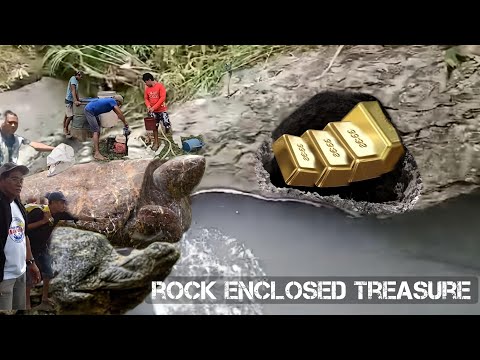rock enclosed treasure - YouTube