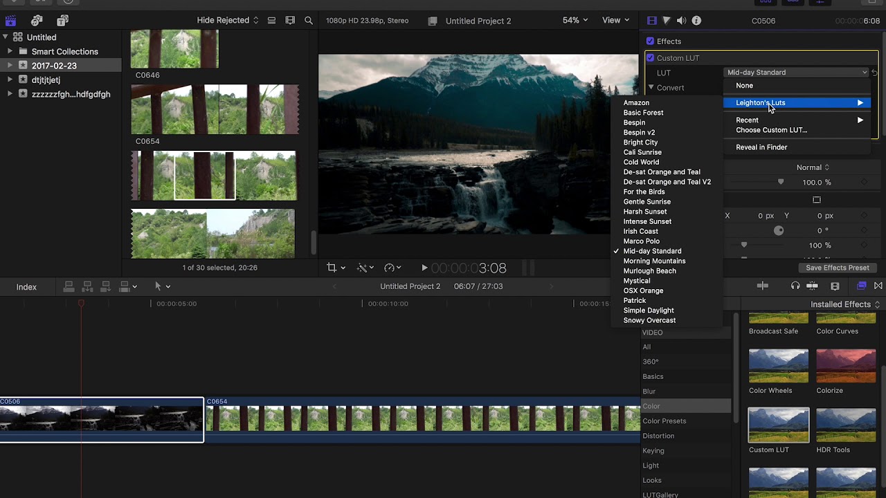 lut utility for fcpx