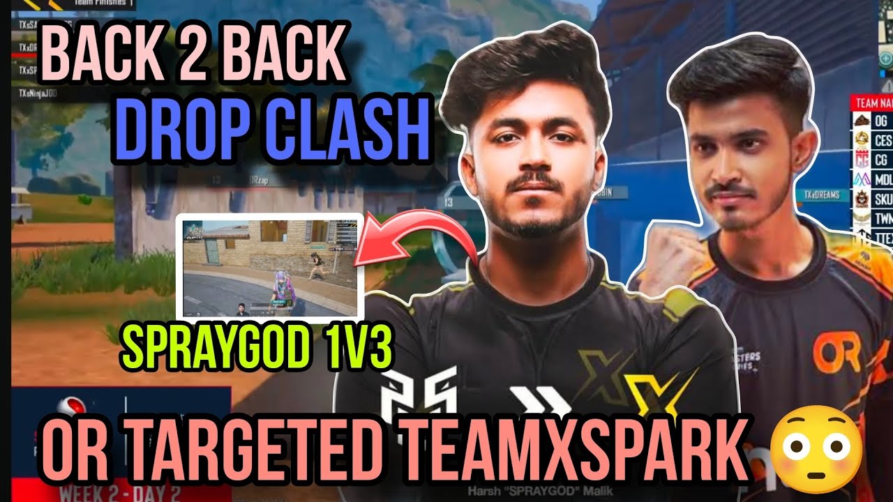 Spraygod 1v3 OR | Tx vs OR Drop Clash | OR Targeting Teamxspark 😳 Tx OR Back to Back Drop Clashes