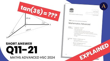 HSC Maths Advanced 2024 Exam Paper: Short Answer Questions Explained Part 1
