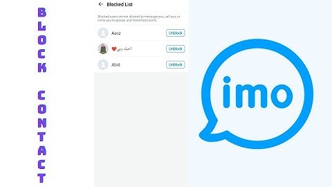 how block contact on imo