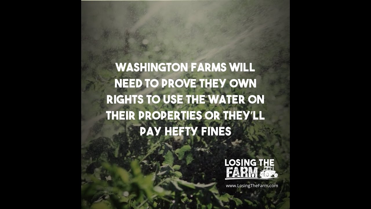Farm Water Rights Prove It. Ecology Sues Farms Over Water Rights. - YouTube