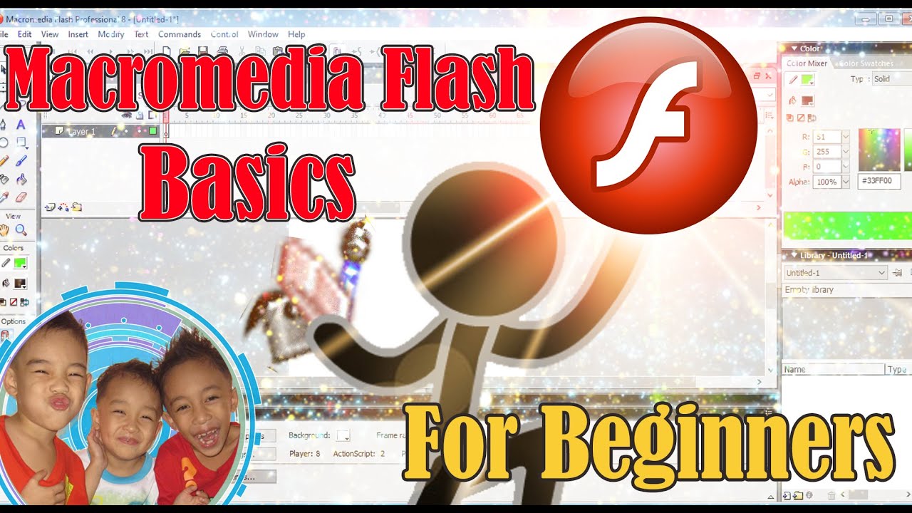 Beginners guide for Macromedia Flash 8 - YouTube