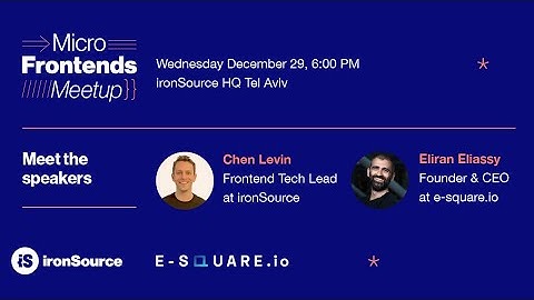 Angular TLV - December 21 - Eliran Eliassy & Chen Levin - Micro Frontends & Module Federation