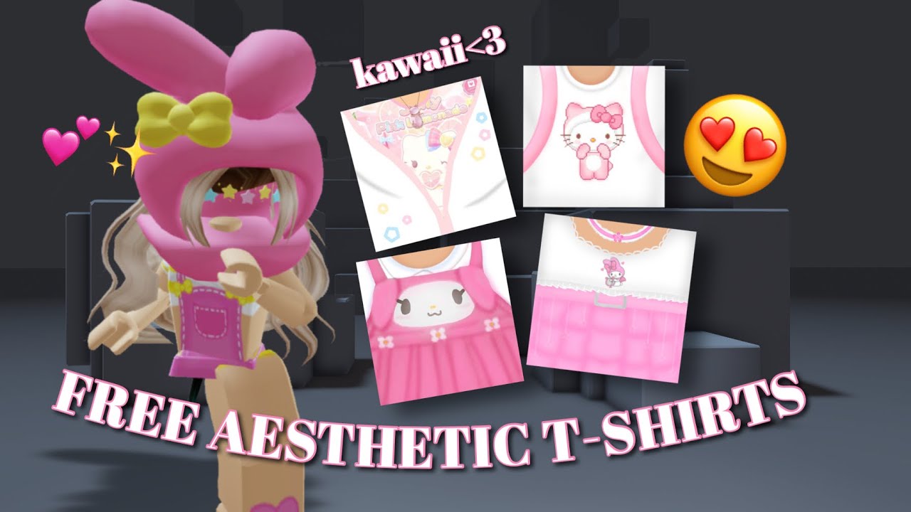 Free Kawaii Aesthetic Roblox T-Shirts (For girls💗🎀) 