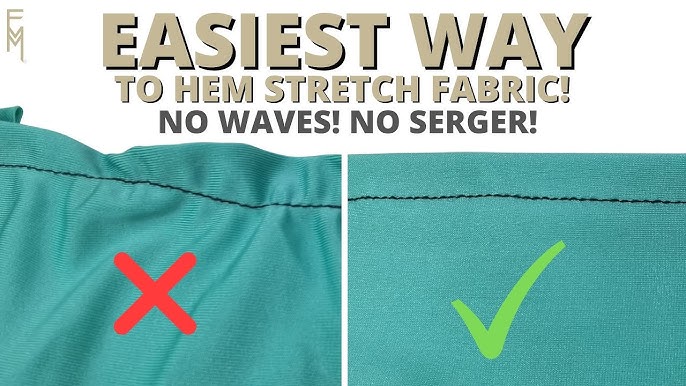 3 Ways on How to Hem Stretchy Fabric WITHOUT IT Getting Wavy (no serger)