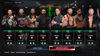 ROMAN REIGNS ALL VERSIONS IN WWE 2K24 VS WWE NEW TALENTS | 8 - Man Tag Team Elimination Match |