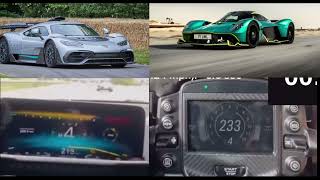 Aston Martin Valkyrie vs Mercedes AMG ONE 100-300km/h