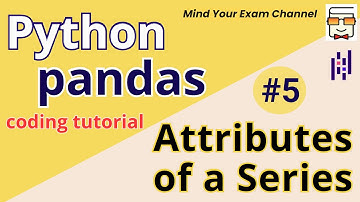 L5: Attributes of Pandas Series: Name, Index Name, Values, Size & Empty |Python Pandas Coding |Hindi