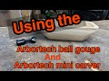 Using the Arbortech ball gouge and Arbortech mini carver.