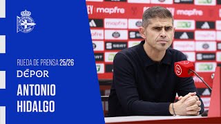 Rueda de prensa de Antonio Hidalgo tras el RC Deportivo 0 - 1 Atlético de Madrid