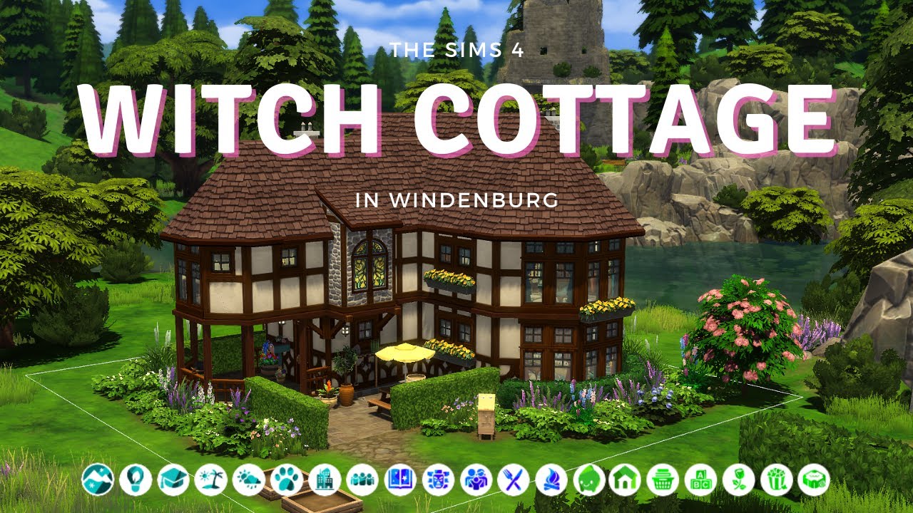 Witch Cottage in Windenburg | No CC | The Sims 4 Speed Build - YouTube