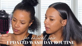 NEW Wash Day Routine & Products | Revlon, What Is This!? IKYFL | Trying The Viral Hairdryer Brush..