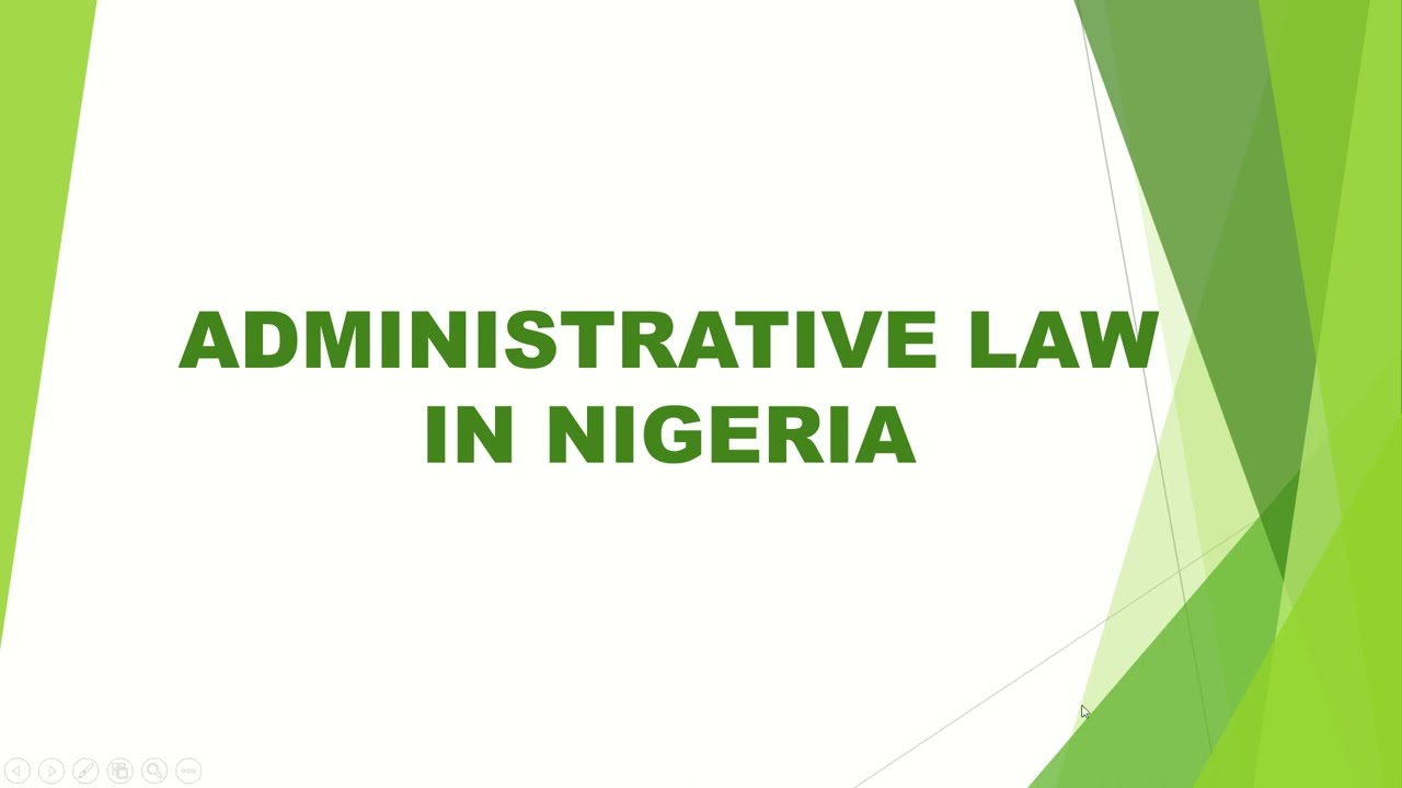 Administrative Law in Nigeria. German law and planning
