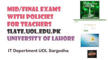 Midterm/Final Exams With Policies for teachers || UOL Learning Channel