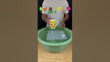 TRY TO GUESS HOW MANY TISSUE PAPER IT TOOK! #experiment #asmr #satisfying #foryou #water