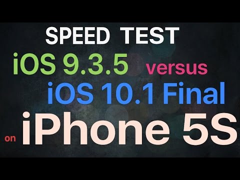 iPhone 5S : iOS 9.3.5 vs iOS 10.1 Final Version. Speed Test Video