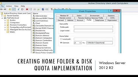 Create HomeFolder And Disk Qouta implementation