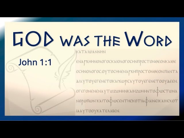 GREEK PRONUNCIATION 15 (John 1:1)