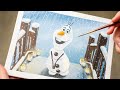 Frozen ★ Olaf snowman - Acrylic painting