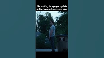 Running apt update on a slow internet #distrotube #memes #linux