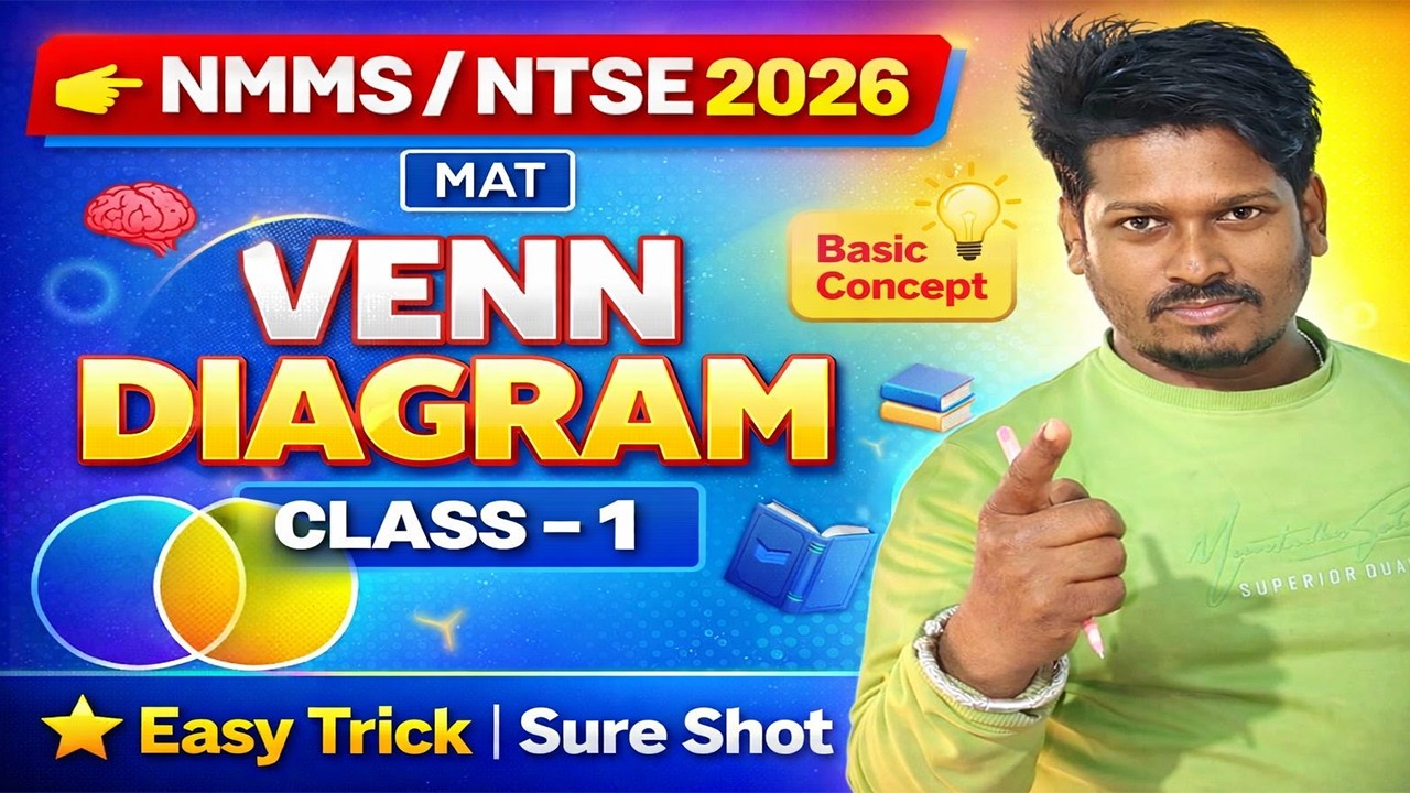 🔥NMMS / NTSE 2026 | Venn Diagram | Class 1| MAT Basic Concept | By Azad Sir | Acadmy of Yodha #live