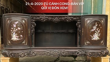TỦ CHÈ CÁNH CONG CŨ-BẢN VÍP-GỖ GỤ TA QUẢNG BÌNH-0985230888(ĐỒ GỖ CŨ BÙI TUẤN)21-4-2020