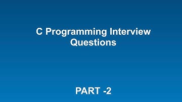 C Programming Interview Questions PART  2 | RVH Media